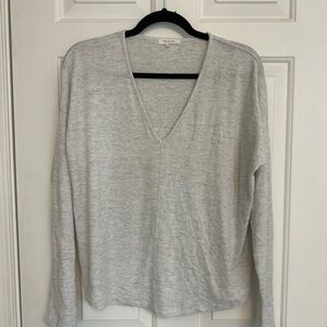 Rag & Bone Light Gray V-Neck Top